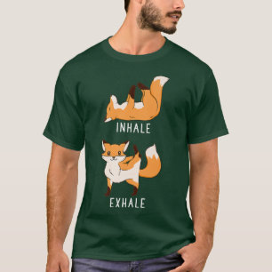 Camiseta Inhale Exhale Fox Funny Woodland Animal Yoga Premi