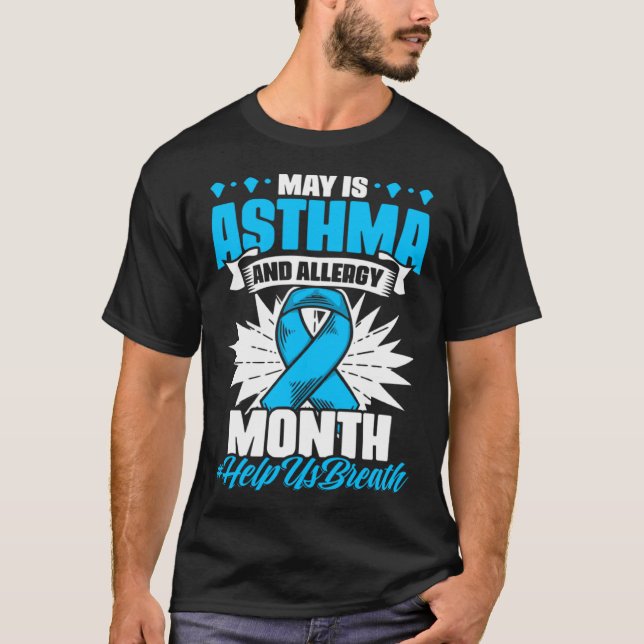 Camiseta Inhaler Respiratory May Is Asthma And Allergy Awar (Anverso)