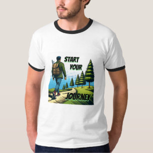 Camiseta Inicia tu viaje Senderismo en un sendero