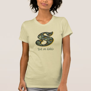 Camiseta Inicial S Monograma Personalizado de Margarita