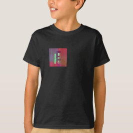 Camiseta Iniciales de Monograma Arte Grunge Funky Púrpura V