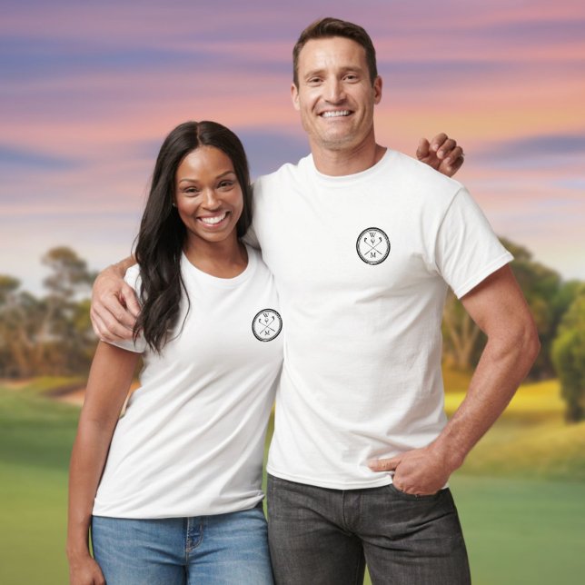 Camiseta Iniciales de monograma clásicas de golf (Monogram Initials Classic Golf T-Shirt)
