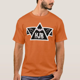 Camiseta Iniciales personalizados naranja Halloween Bat Man