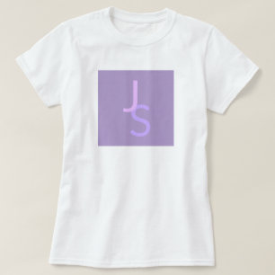 Camiseta Iniciales superpuestas modernas con monograma Pú