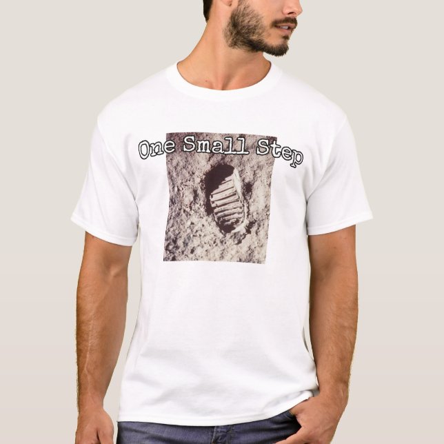 Camiseta Iniciar impresión en la luna. (Anverso)