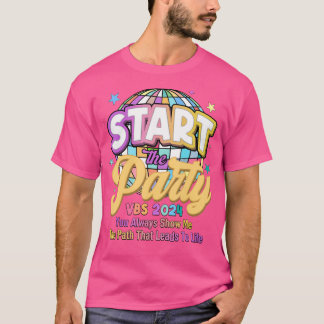 Camiseta Iniciar La Fiesta Disco Ball Vbs 2024 Mostrar La P