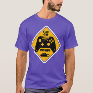 Camiseta Iniciar la misión de parches de juegos amigos vint