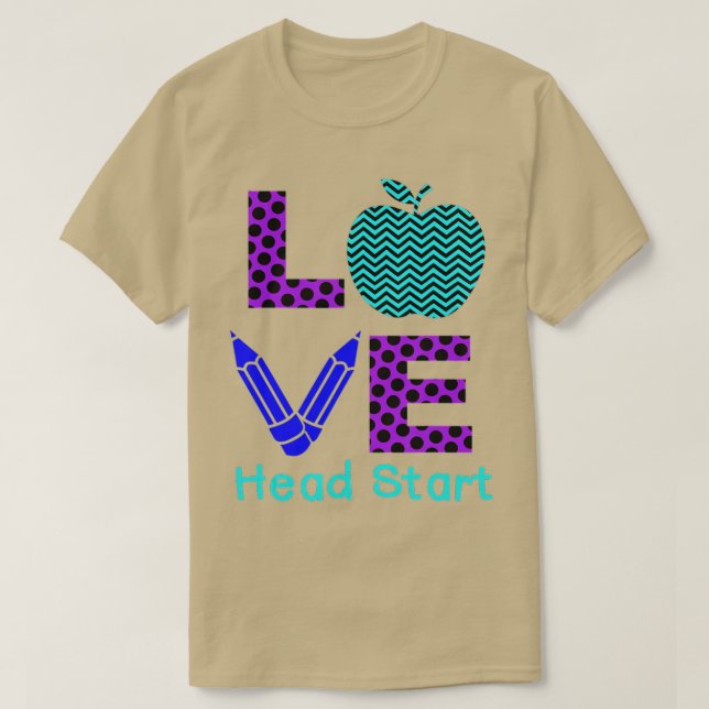 Camiseta Inicio de Cute Purple Love Head (Diseño del anverso)