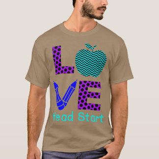 Camiseta Inicio de Cute Purple Love Head