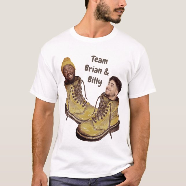 Camiseta Inicio de equipo de trabajo | Foto de caras divert (Anverso)