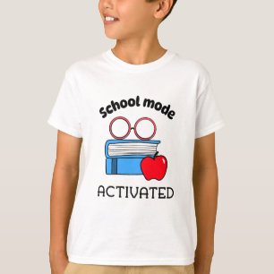 Camiseta Inicio de escuela activa en modo escolar