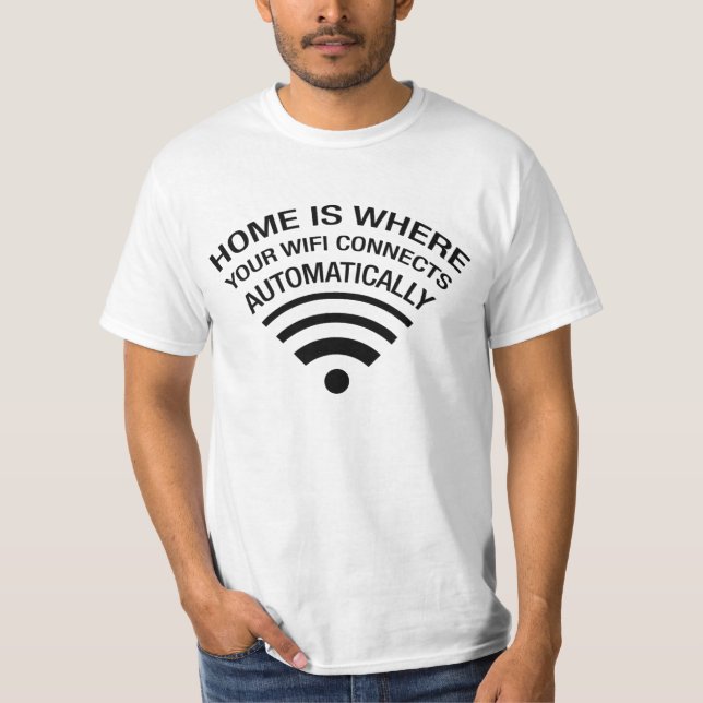 Camiseta Inicio is where your wifi connects automatically (Anverso)