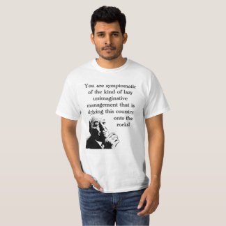 Camiseta inimaginativa de la gestión del trabajo