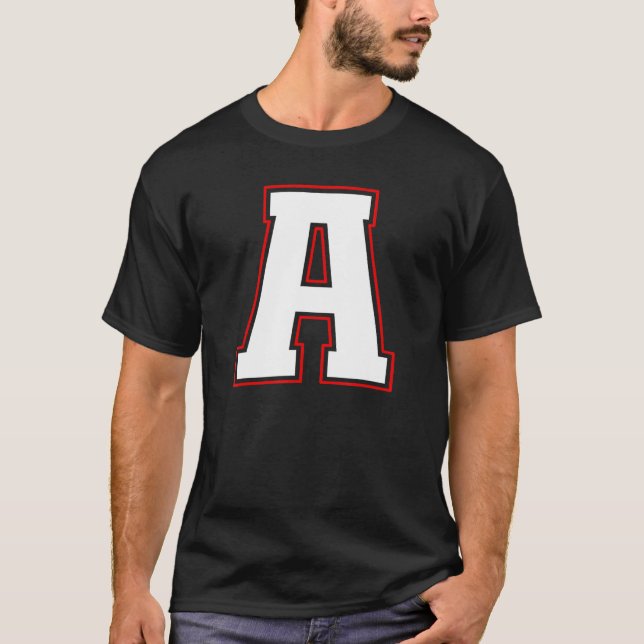 Camiseta Initial A Monogram A Letter A Capital Alphabet (Anverso)