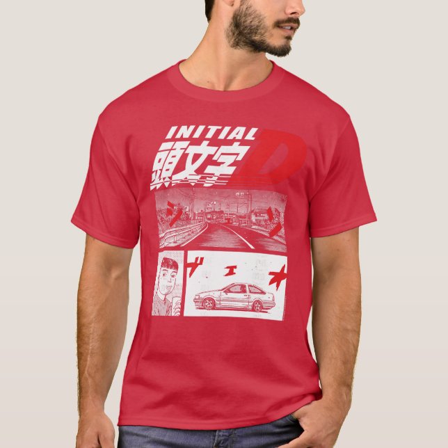 Camiseta Initial D Manga 3 Panel Manga friend (Anverso)