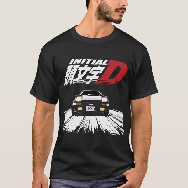 Camiseta Initial D -  Persecución en AE86 (Anverso)