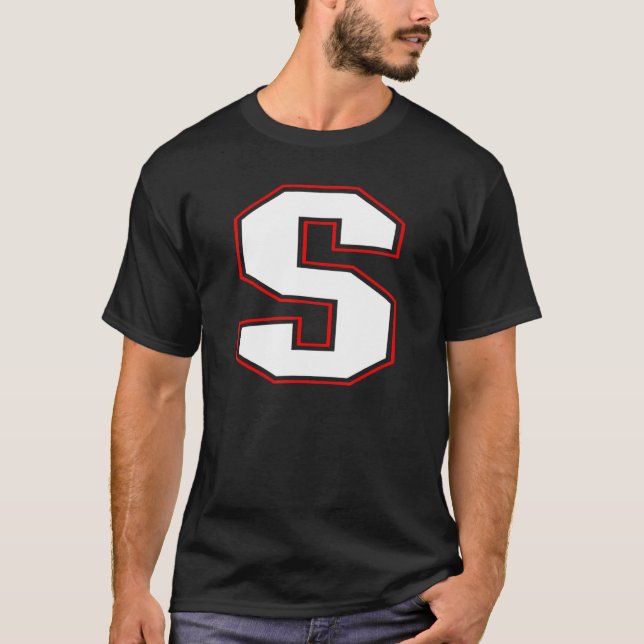 Camiseta Initial S Monogram S Letter S Capital Alphabet (Anverso)