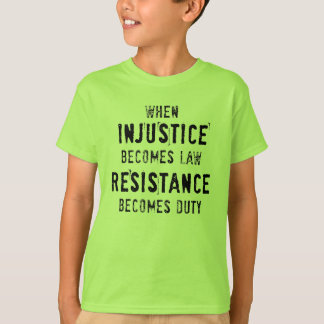 Camiseta Injusticia y Tee de deber, para los niños