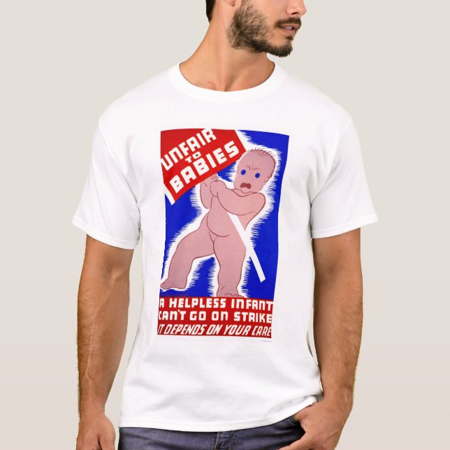 Camiseta Injusto a los bebés WPA 1938 (Anverso)