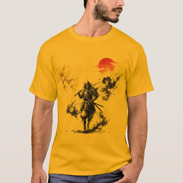 Camiseta Ink Wash Samurai Warrior (Anverso)