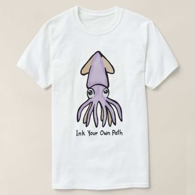 Camiseta Ink Your Own Path Cute Squid (Diseño del anverso)