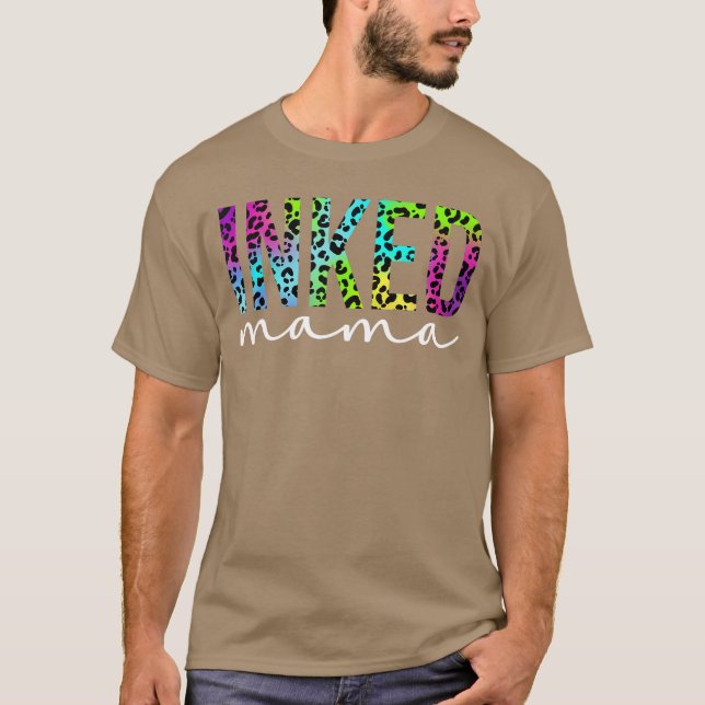 Camiseta Inked Mama Leopardattooed Mom Inked Momattooed Mot (Anverso)