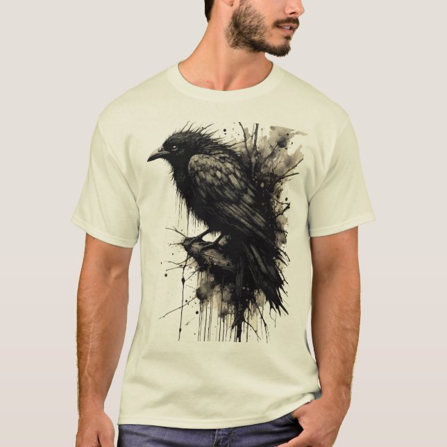 Camiseta Inkstorm Crow Silence Before the Caw (Anverso)