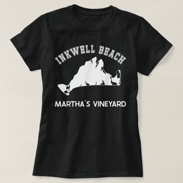 Camiseta Inkwell Beach, Oak Bluffs, Martha's Vineyard, MA V (Diseño del anverso)