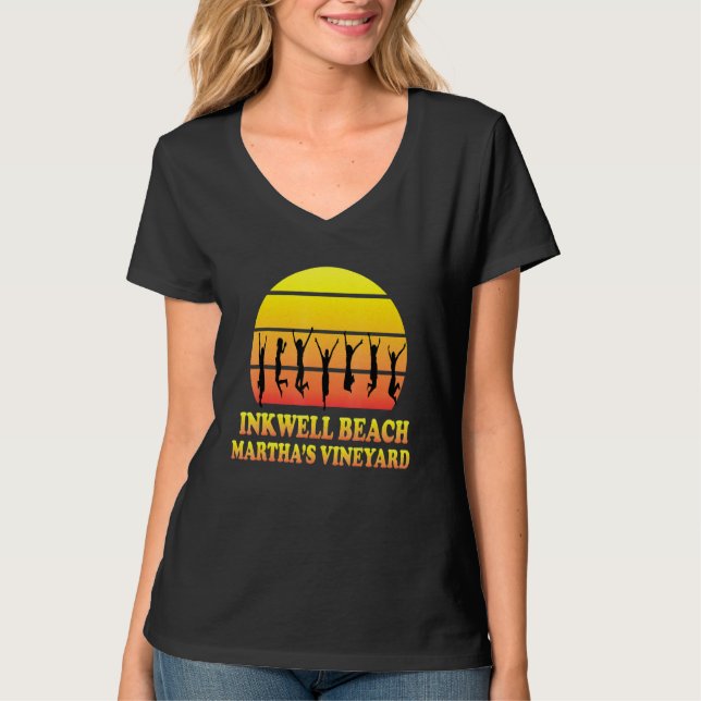 Camiseta Inkwell Beach Oak Bluffs Marthas Vineyard Mamá Vin (Anverso)