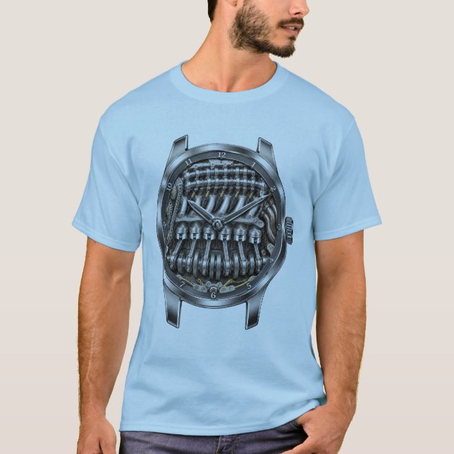 Camiseta Inline Six Skeleton Engine Watch (Anverso)