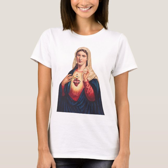 Camiseta Inmaculado Corazón de Virgen María (Anverso)