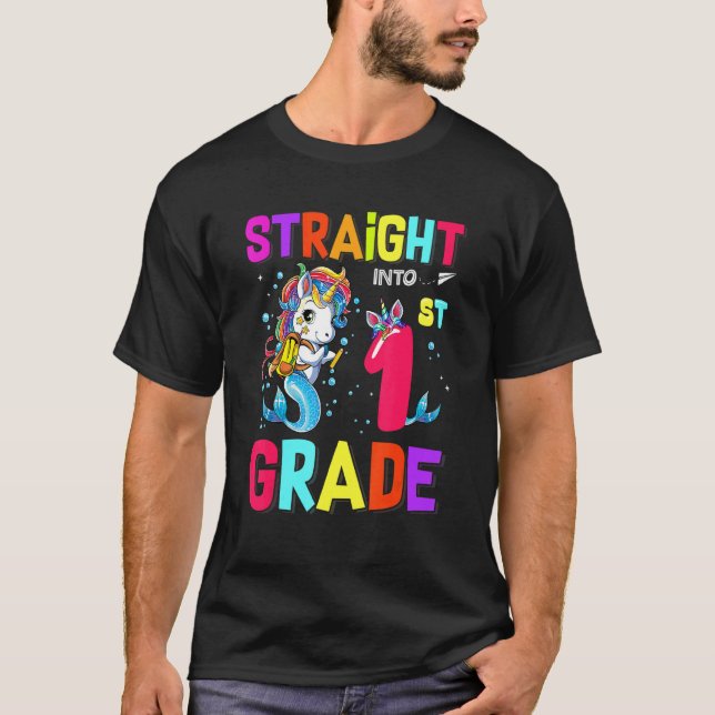 Camiseta Inmediatamente En 1er Grado De Floración Unicornio (Anverso)