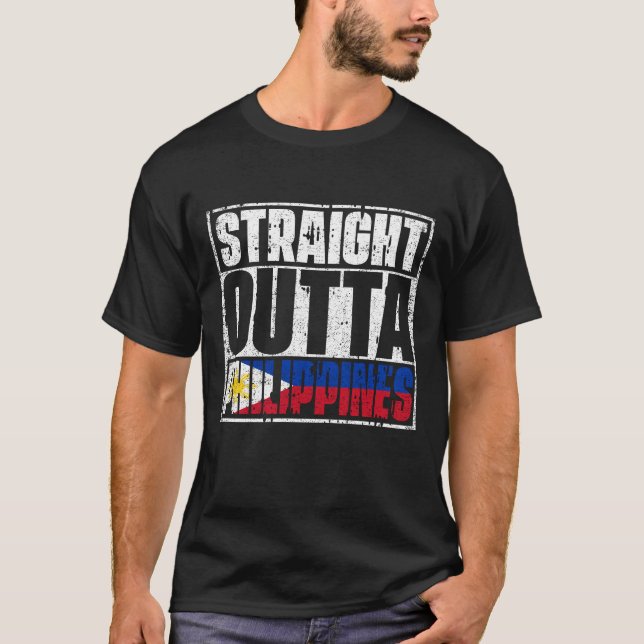 Camiseta Inmediatamente Fuera De La Bandera De Filipinas (Anverso)
