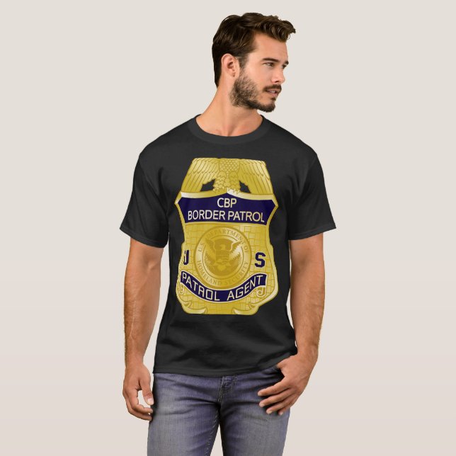 Camiseta Inmigración de la placa de patrulla fronteriza de  (Anverso completo)