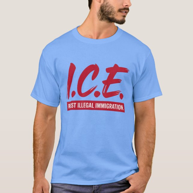 CAMISETA INMIGRACIÓN ILEGAL RESISTENTE AL HIELO (Anverso)