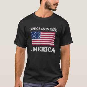 Camiseta Inmigrantes alimentan a Estados Unidos regalo patr