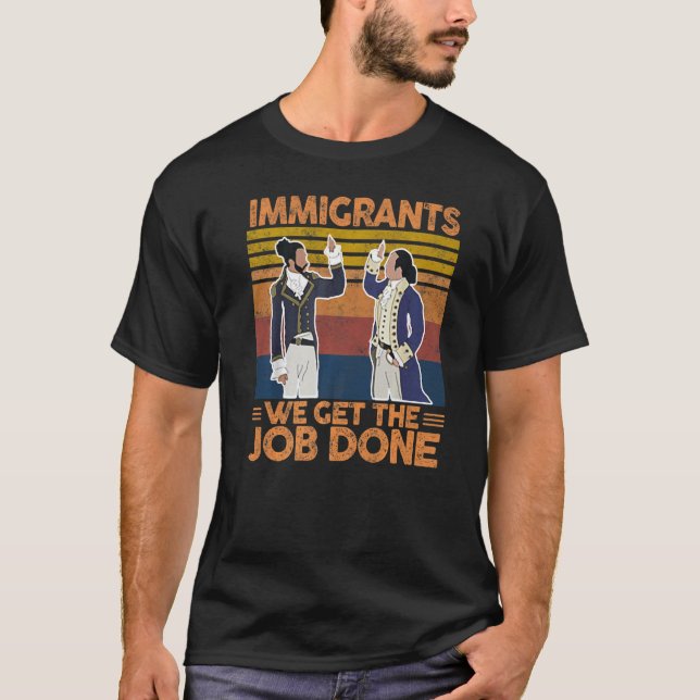 Camiseta Inmigrantes: Hacemos El Trabajo, La Migración Vint (Anverso)
