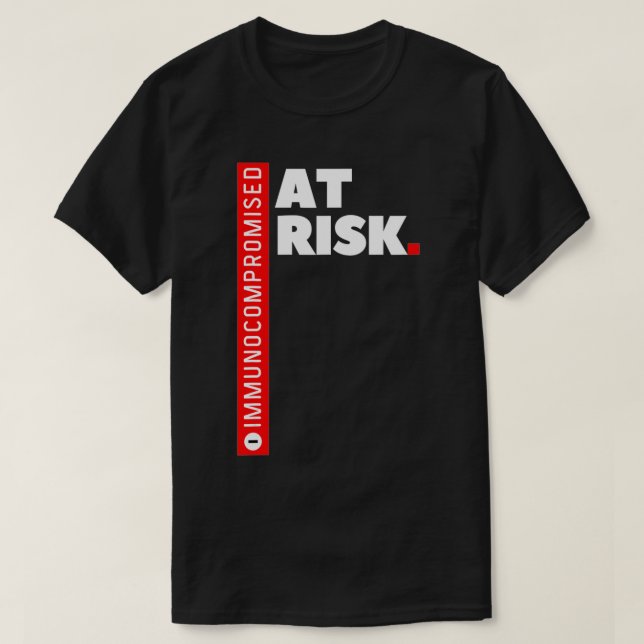 Camiseta Inmunocomprometidos en RIESGO (Diseño del anverso)