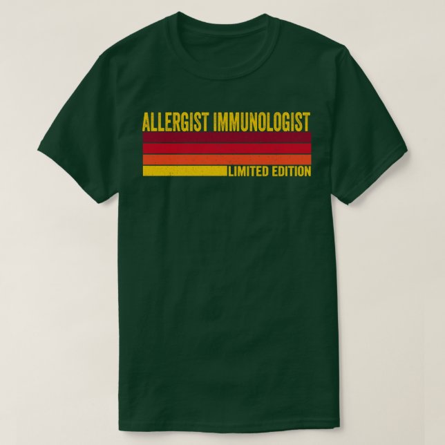 Camiseta Inmunólogo alérgico (Diseño del anverso)
