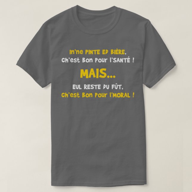 Camiseta Inne pinte ed beer es bueno para la salud (Diseño del anverso)