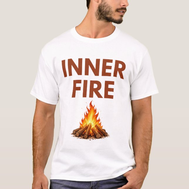 Camiseta Inner Fire Minimal Flame Mens T Shirt (Anverso)