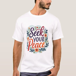 Camiseta Inner Harmony Seek Your Peace cita el diseño de un