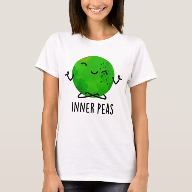 Camiseta Inner Peas Funny Meditando Pea Pun (Anverso)