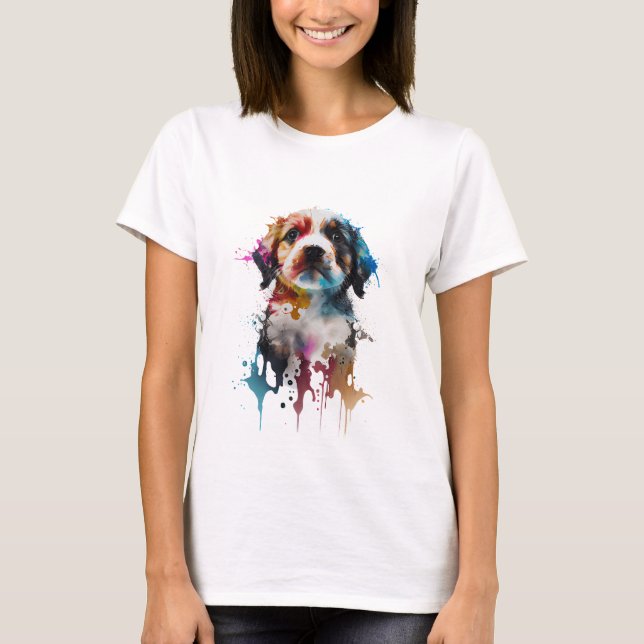 Camiseta Innocent Pup: Adorable ilustración de un pequeño p (Anverso)