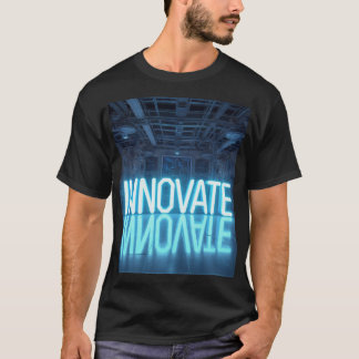 Camiseta INNOVA - Laboratorio Cyberpunk Neon Azul Tecnologí