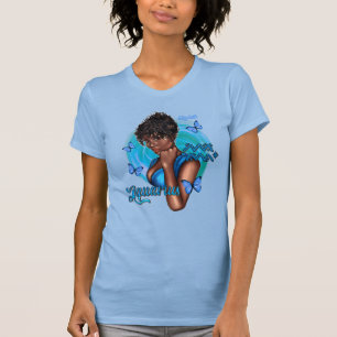 Camiseta Innovadora Diva negra de Acuario con descaro atrev
