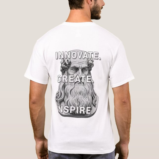 Camiseta Innovate Create Inspire T-Shirt – Motivational Quo (Reverso)