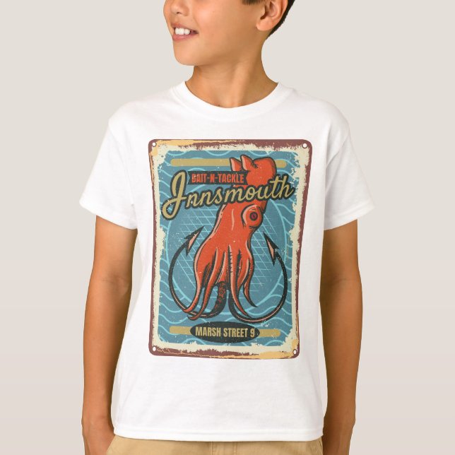 Camiseta Innsmouth Bait and Tackshing Lovecraft (Anverso)