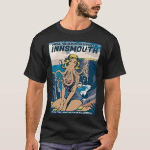 Camiseta Innsmouth Pin-up Cthulhu Afiche de viaje Lovecraft