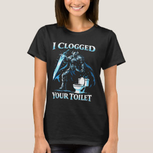 Camiseta Inodoro atascado divertido alpha wolf meme estúpid